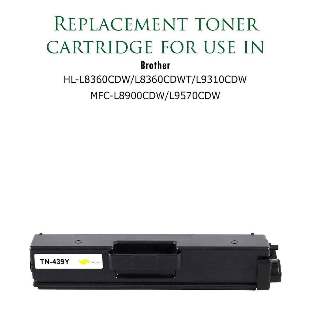 Premium Ink&Toner | Re-Manufactured Toner Cartridge Replacement for TN-439Y – Standard Yield Laser Printer Cartridge Compatible with Brother