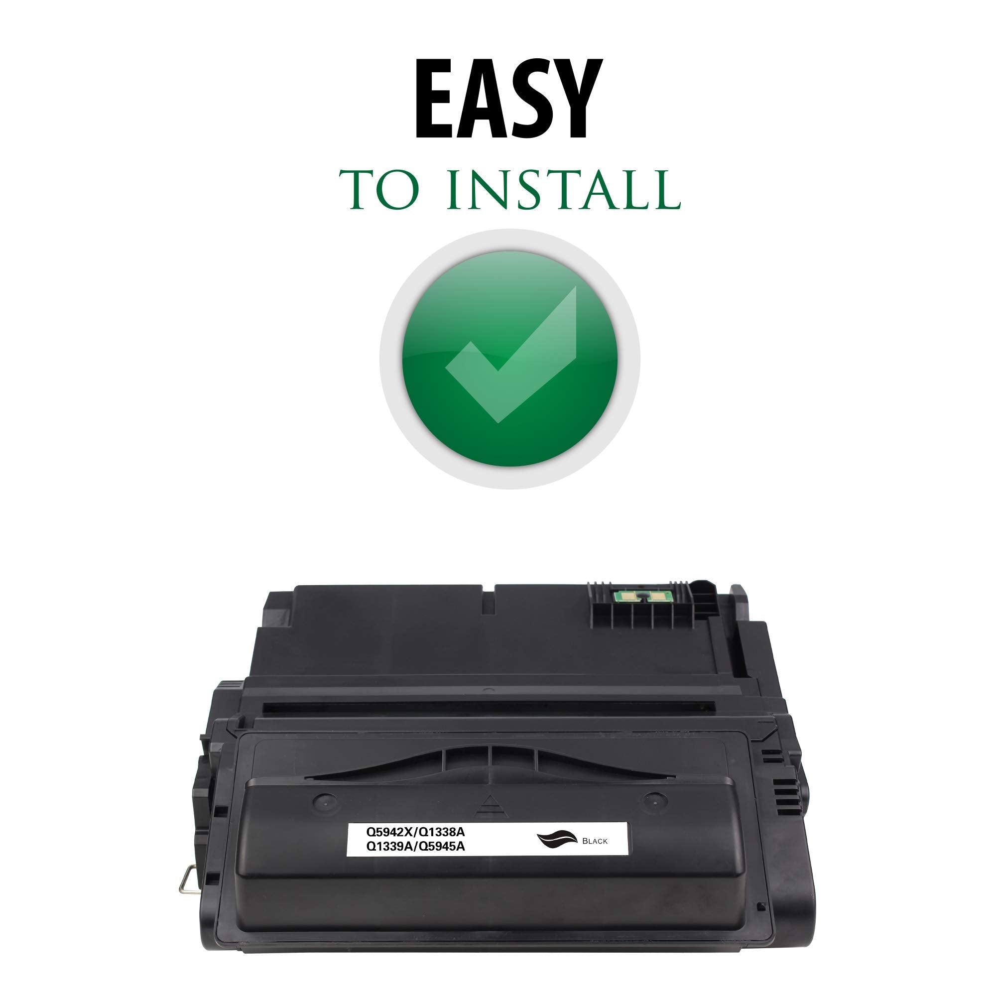 Premium Ink&Toner | Re-Manufactured Toner Cartridge Replacement for Q5942X(Universal with Q1338A/Q1339A/Q5945A) – Standard Yield Laser Printer Cartridge Compatible with HP