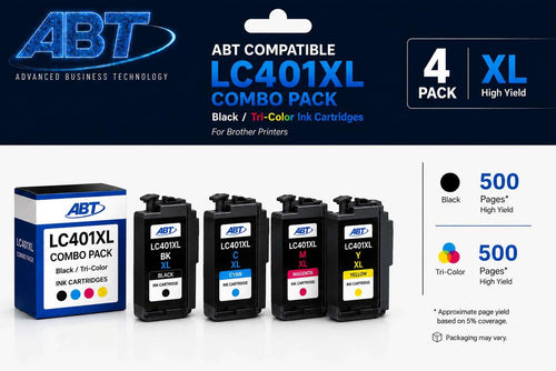 ABT LC401XL ink 4-pack: black, cyan, magenta, yellow cartridges