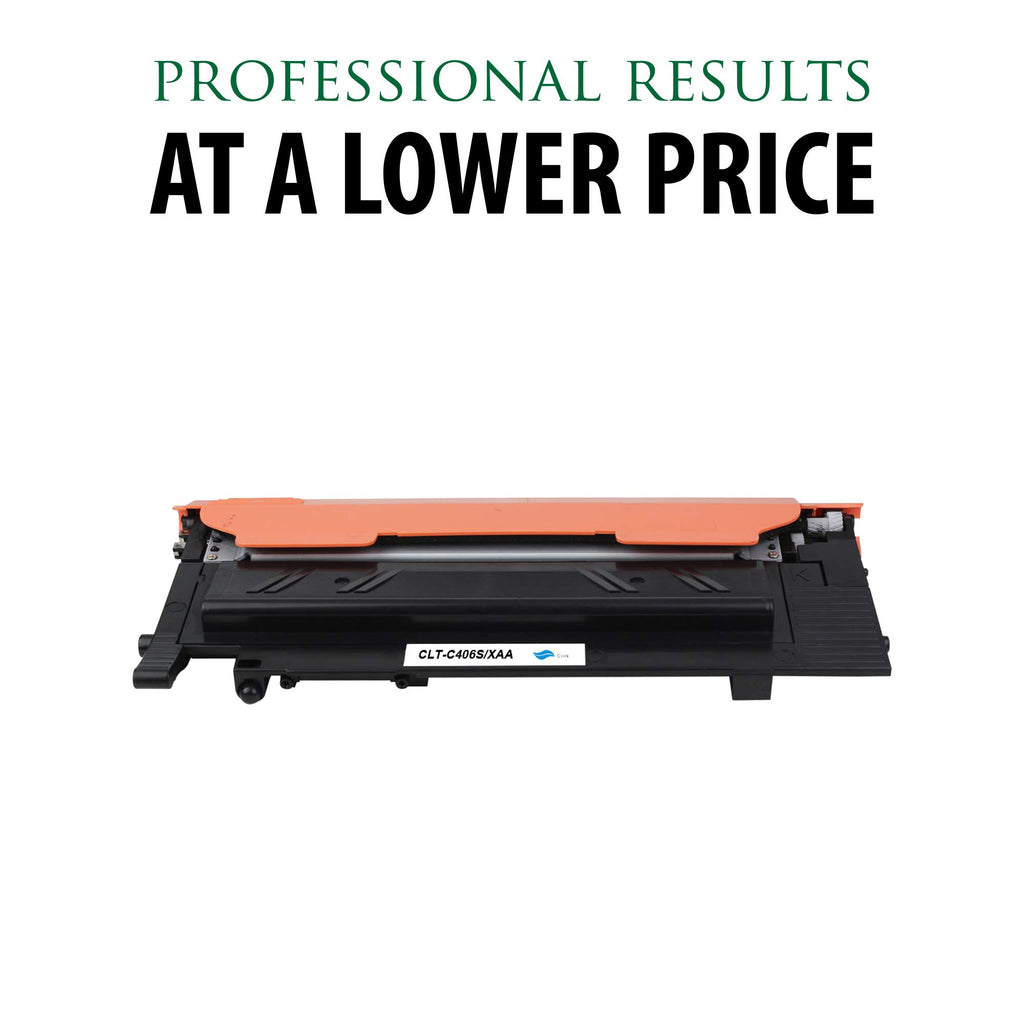 Premium Ink&Toner | Re-Manufactured Toner Cartridge Replacement for CLT-C406S/XAA – Standard Yield Laser Printer Cartridge Compatible with Samsung
