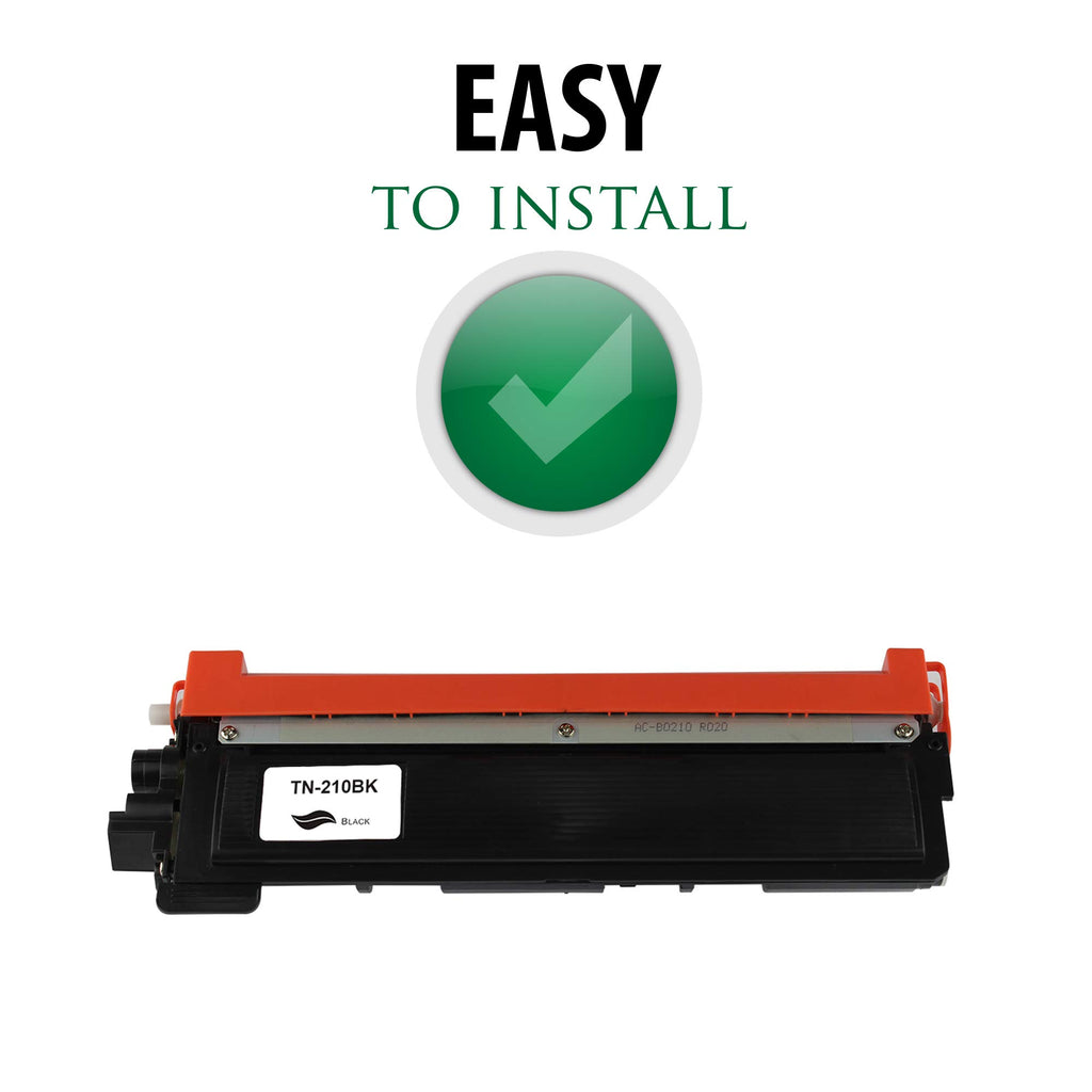 Premium Ink&Toner | Re-Manufactured Toner Cartridge Replacement for TN-210BK – Standard Yield Laser Printer Cartridge Compatible with Brother
