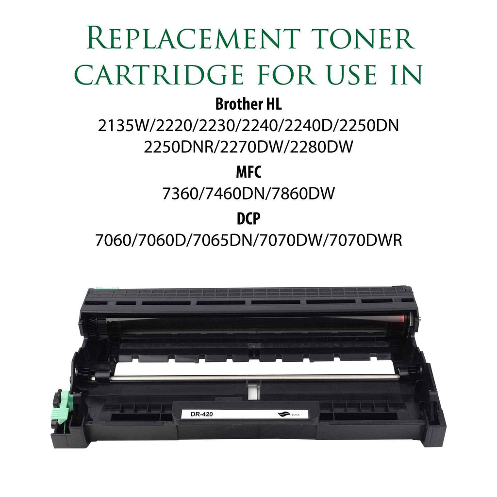 Premium Ink&Toner | Re-Manufactured Toner Drum Replacement for DR-420 – Standard Yield Laser Printer Drum Compatible with Brother