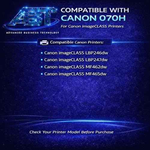 Canon 070H Toner Cartridge Black, Compatible with Canon imageCLASS LBP246dw LBP247dw MF462dw MF465dw, High Yield, 1-Pack