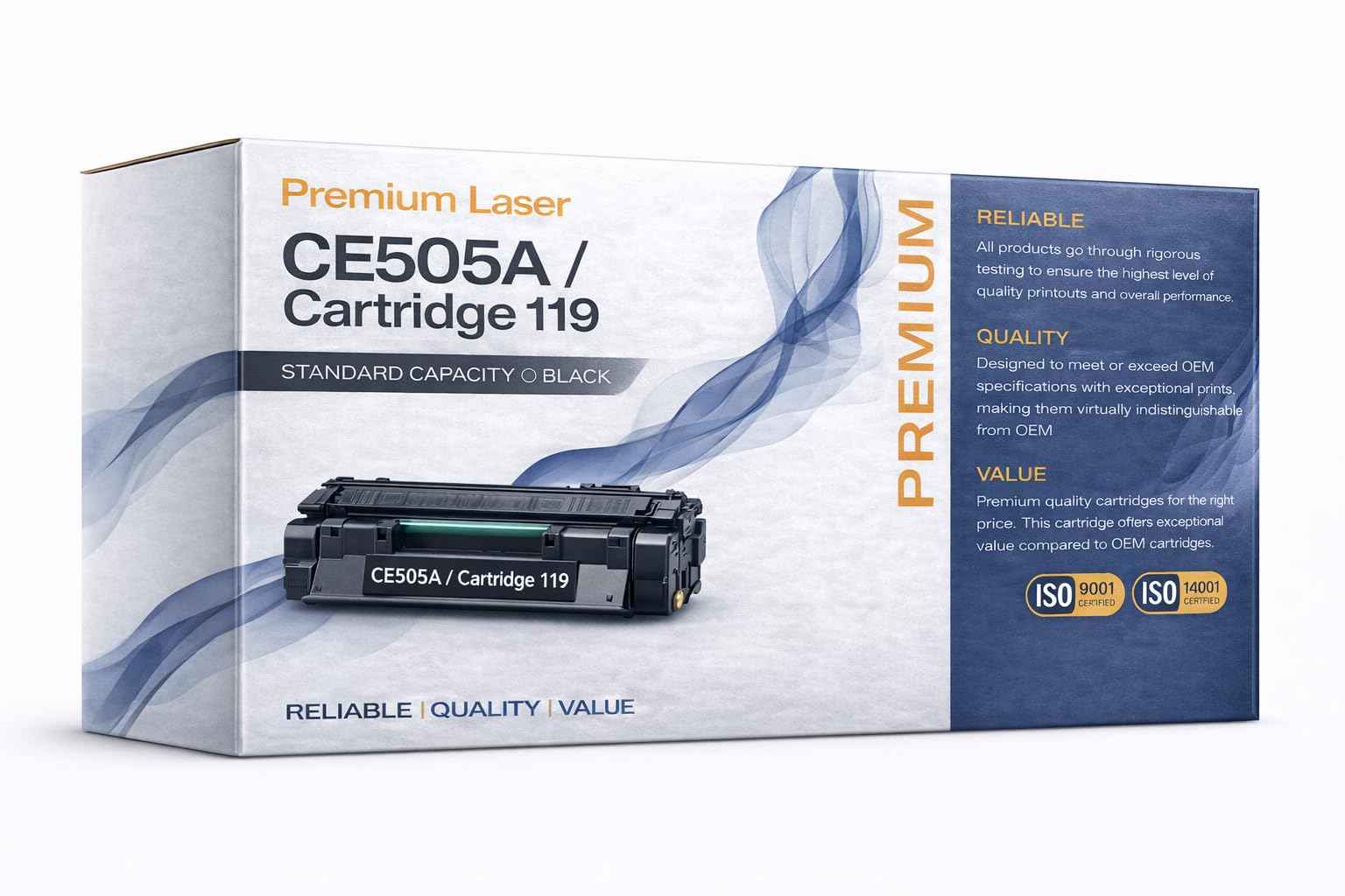 ABT Compatible CE505A Toner Cartridge Replacement for HP 05A CE505A 05X CE505X and Canon Cartridge 119 119 II Black Toner Cartridge Works with imageCLASS MF6160dw MF6180dw LBP6670dn P2055dn Printers