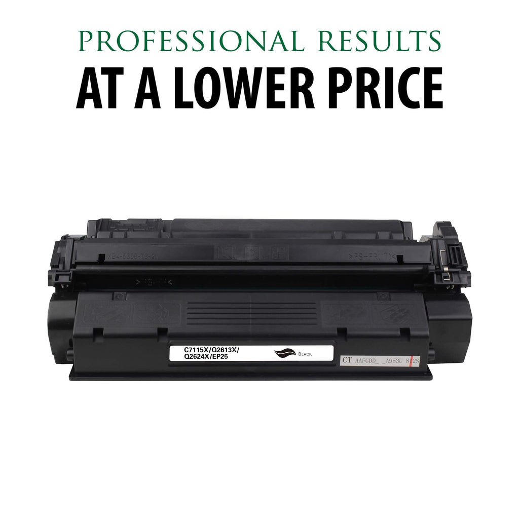 Compatible Toner Cartridge for Replacement C7115X (Universal with Q2613A/Q2624A/EP25) | Remanufactured Standard Yield Laser Printer Cartridge for Canon, HP Laserjet by Premium Ink&Toner