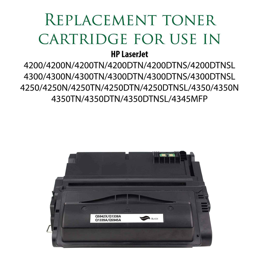Premium Ink&Toner | Re-Manufactured Toner Cartridge Replacement for Q5942X(Universal with Q1338A/Q1339A/Q5945A) – Standard Yield Laser Printer Cartridge Compatible with HP