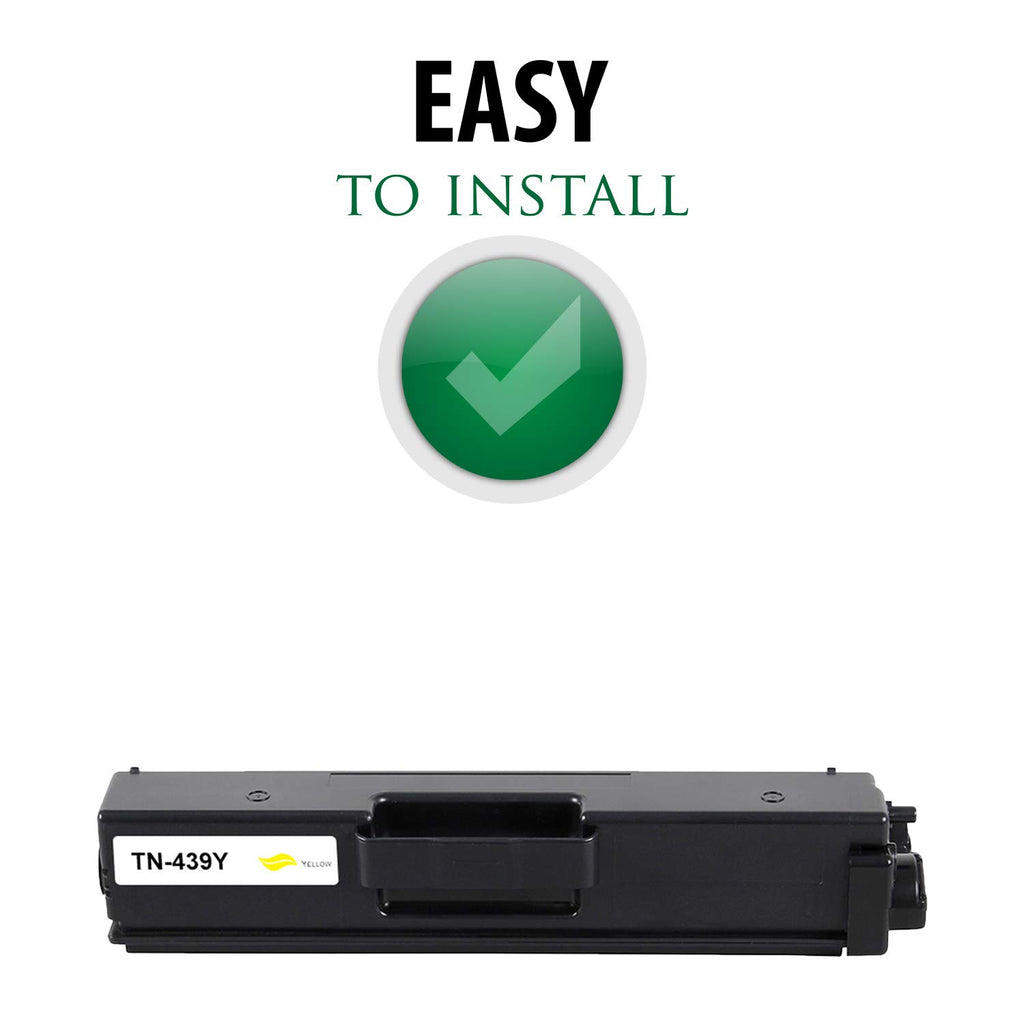 Premium Ink&Toner | Re-Manufactured Toner Cartridge Replacement for TN-439Y – Standard Yield Laser Printer Cartridge Compatible with Brother