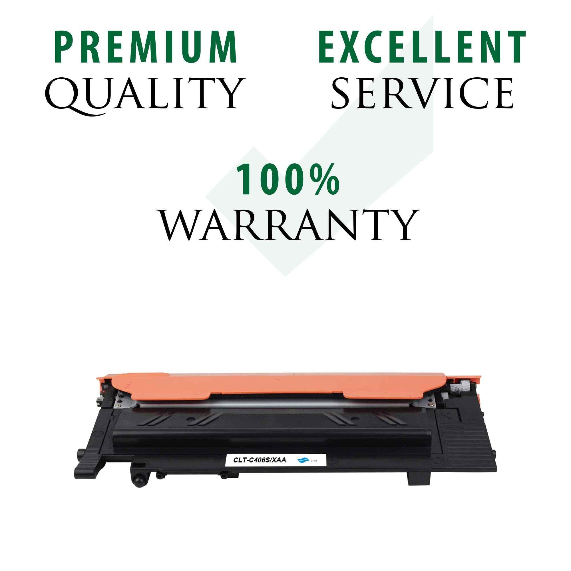 Premium Ink&Toner | Re-Manufactured Toner Cartridge Replacement for CLT-C406S/XAA – Standard Yield Laser Printer Cartridge Compatible with Samsung