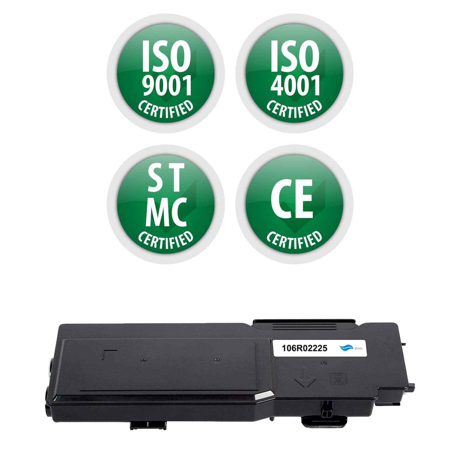 Premium Ink&Toner | Re-Manufactured Toner Cartridge Replacement for 106R02225 – Standard Yield Laser Printer Cartridge Compatible with Xerox