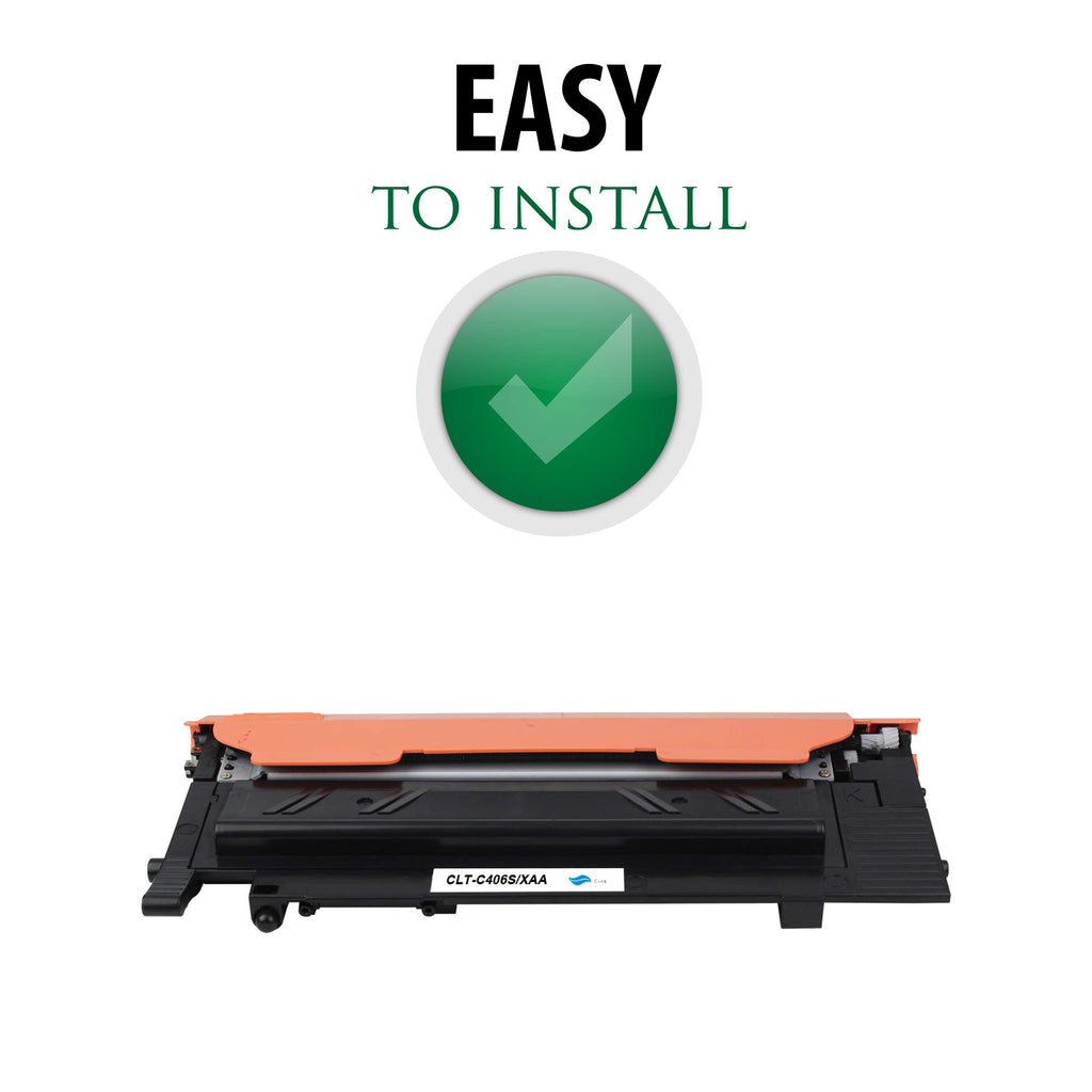 Premium Ink&Toner | Re-Manufactured Toner Cartridge Replacement for CLT-C406S/XAA – Standard Yield Laser Printer Cartridge Compatible with Samsung