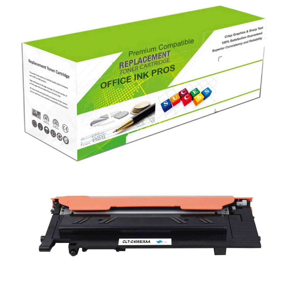 Premium Ink&Toner | Re-Manufactured Toner Cartridge Replacement for CLT-C406S/XAA – Standard Yield Laser Printer Cartridge Compatible with Samsung