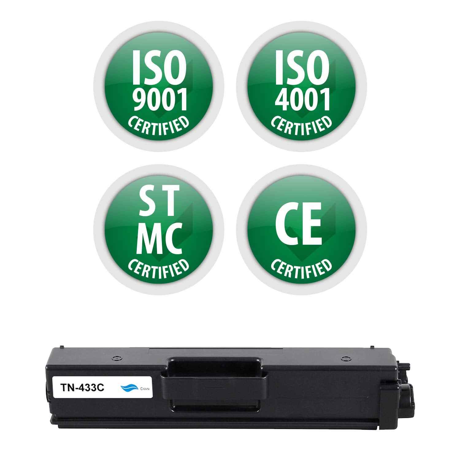 Premium Ink&Toner | Re-Manufactured Toner Cartridge Replacement for TN-439C – Standard Yield Laser Printer Cartridge Compatible with Brother