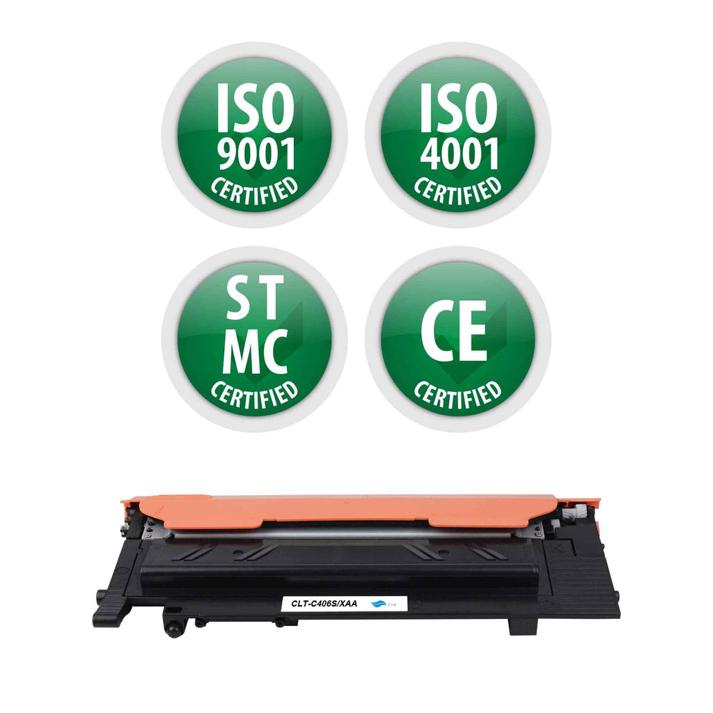Premium Ink&Toner | Re-Manufactured Toner Cartridge Replacement for CLT-C406S/XAA – Standard Yield Laser Printer Cartridge Compatible with Samsung