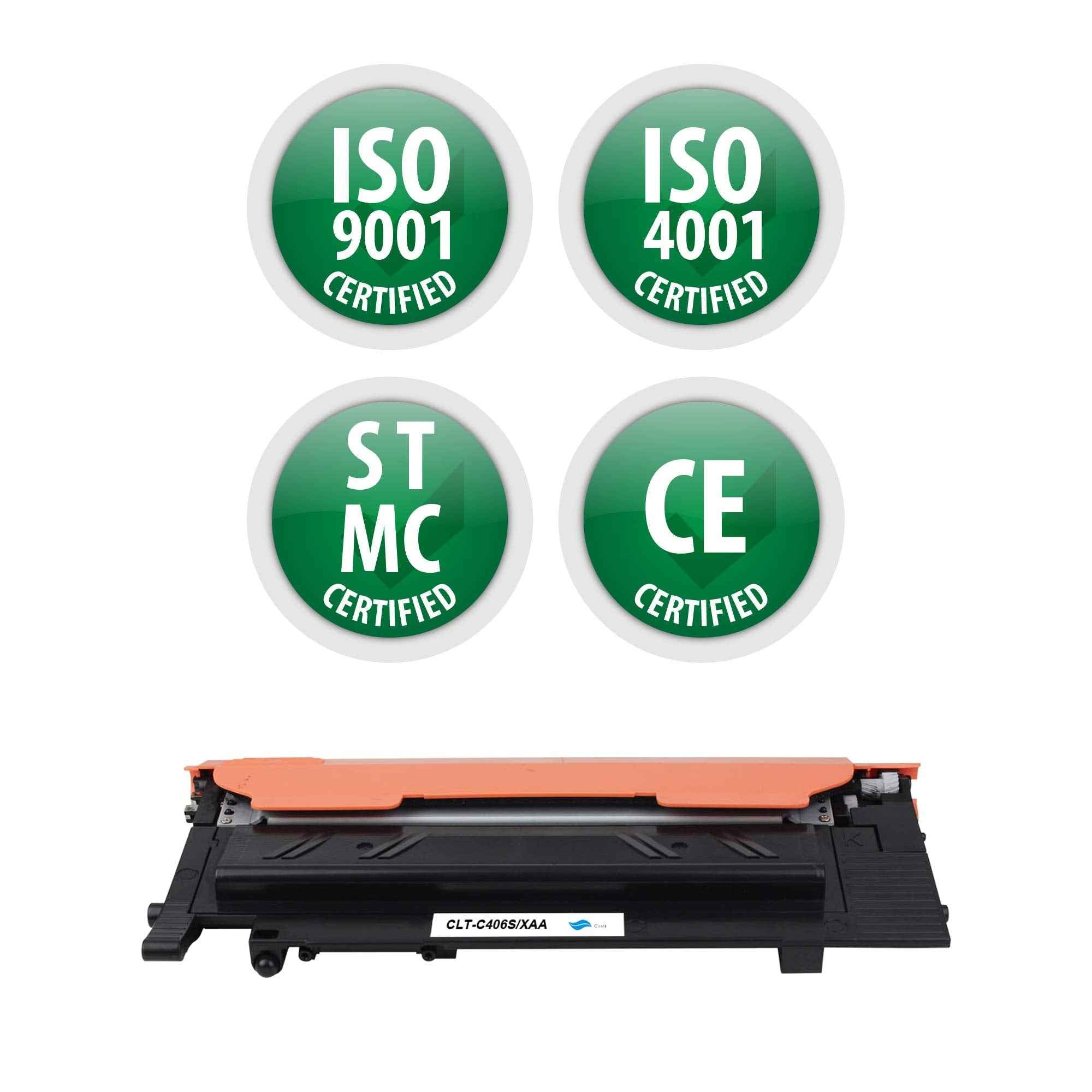 Premium Ink&Toner | Re-Manufactured Toner Cartridge Replacement for CLT-C406S/XAA – Standard Yield Laser Printer Cartridge Compatible with Samsung