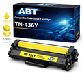 Packaging of the TN436Y high yield yellow toner cartridge with ABT branding.