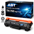 Packaging of the TN760 high yield black toner cartridge, featuring black and orange colors.