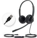 Yealink UH35 USB wired headset with over-ear earcups and boom mic, includes USB cable