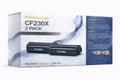 Front view of the ABT Compatible CF230X (30X) High Yield Black Toner Cartridge 2-Pack packaging on a white background.