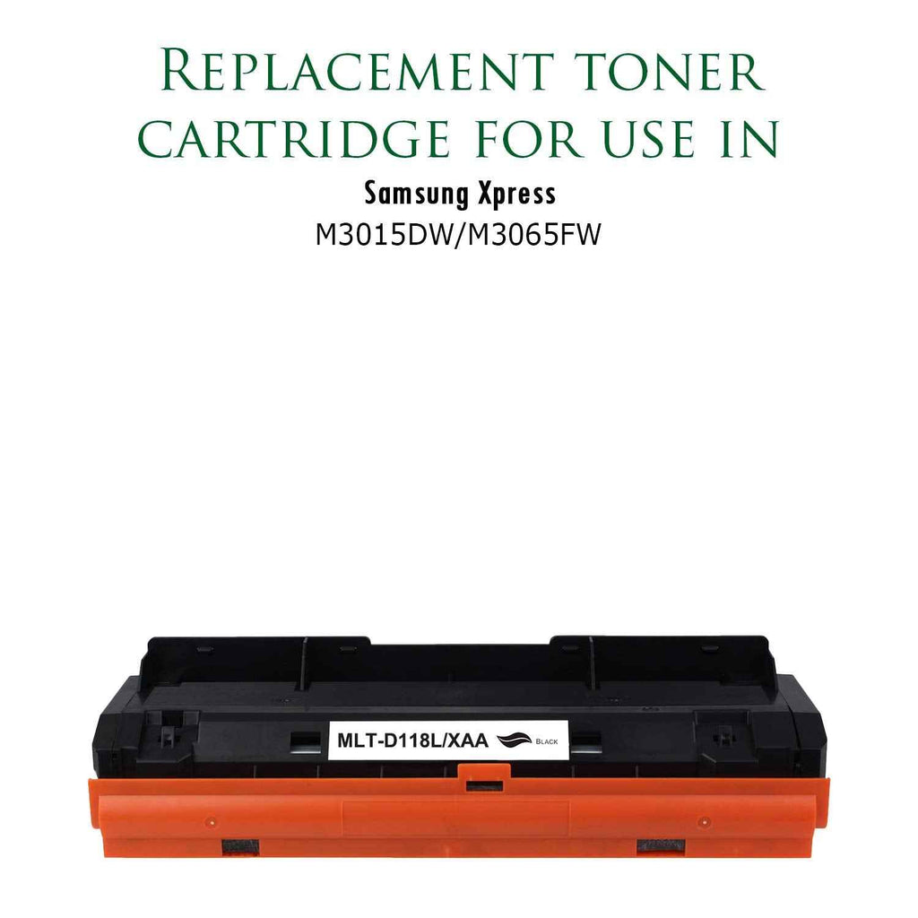 Re-Manufactured Toner Cartridge Replacement for MLT-D118L/XAA | Standard Yield Laser Printer Cartridge Compatible with Samsung Xpress M3015DW/M3065FW - Black by Premium Ink&Toner