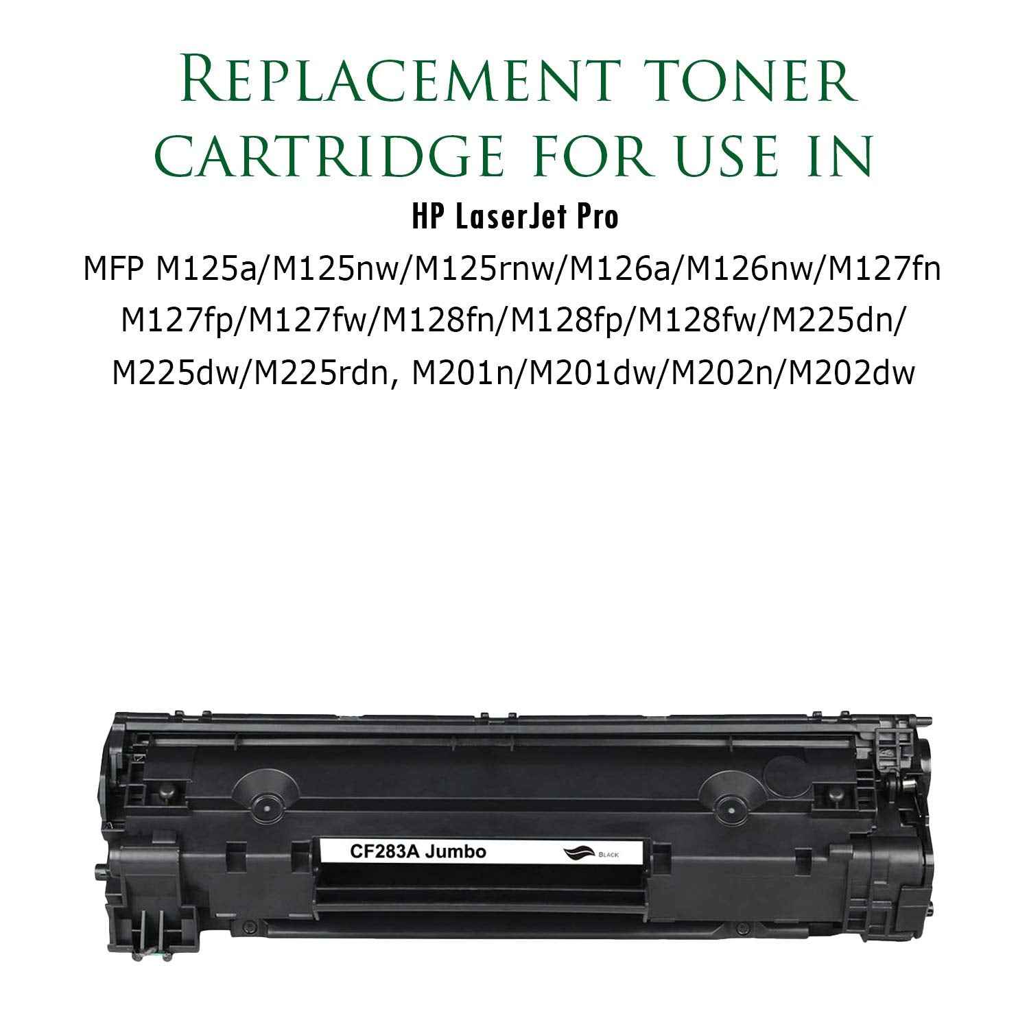 Compatible with HP Toner Cartridge Replacement for CF283A Laserjet Pro MFP M125a/M125nw/M125rnw/M126a/M126nw/M127fn/M128fn/M128fp/M128fw | Standard Yield Laser Printer 2.5K Yield by Premium Ink&Toner