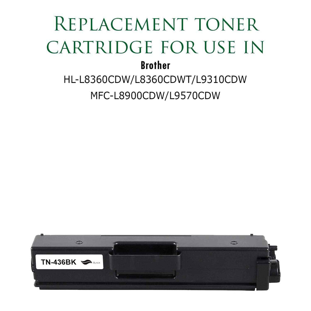 Remanufactured Toner Cartridge Replacement for TN-436BK | Standard Yield Laser Printer Cartridge Compatible with Brother HL-L8360CDW/L8360CDWT/L9310CDW, MFC-L8900CDW/L9570CDW by Premium Ink&Toner