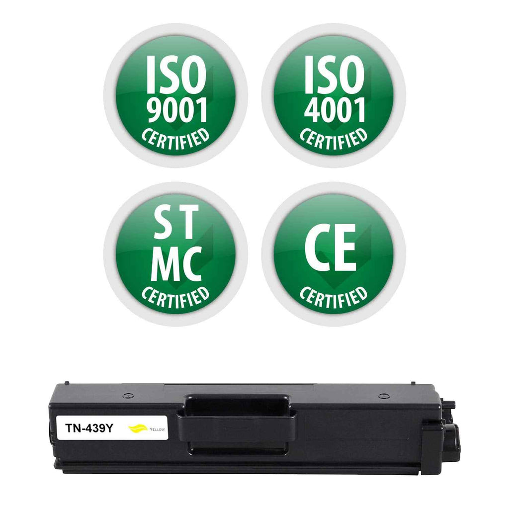 Premium Ink&Toner | Re-Manufactured Toner Cartridge Replacement for TN-439Y – Standard Yield Laser Printer Cartridge Compatible with Brother