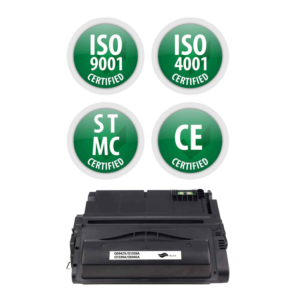 Premium Ink&Toner | Re-Manufactured Toner Cartridge Replacement for Q5942X(Universal with Q1338A/Q1339A/Q5945A) – Standard Yield Laser Printer Cartridge Compatible with HP