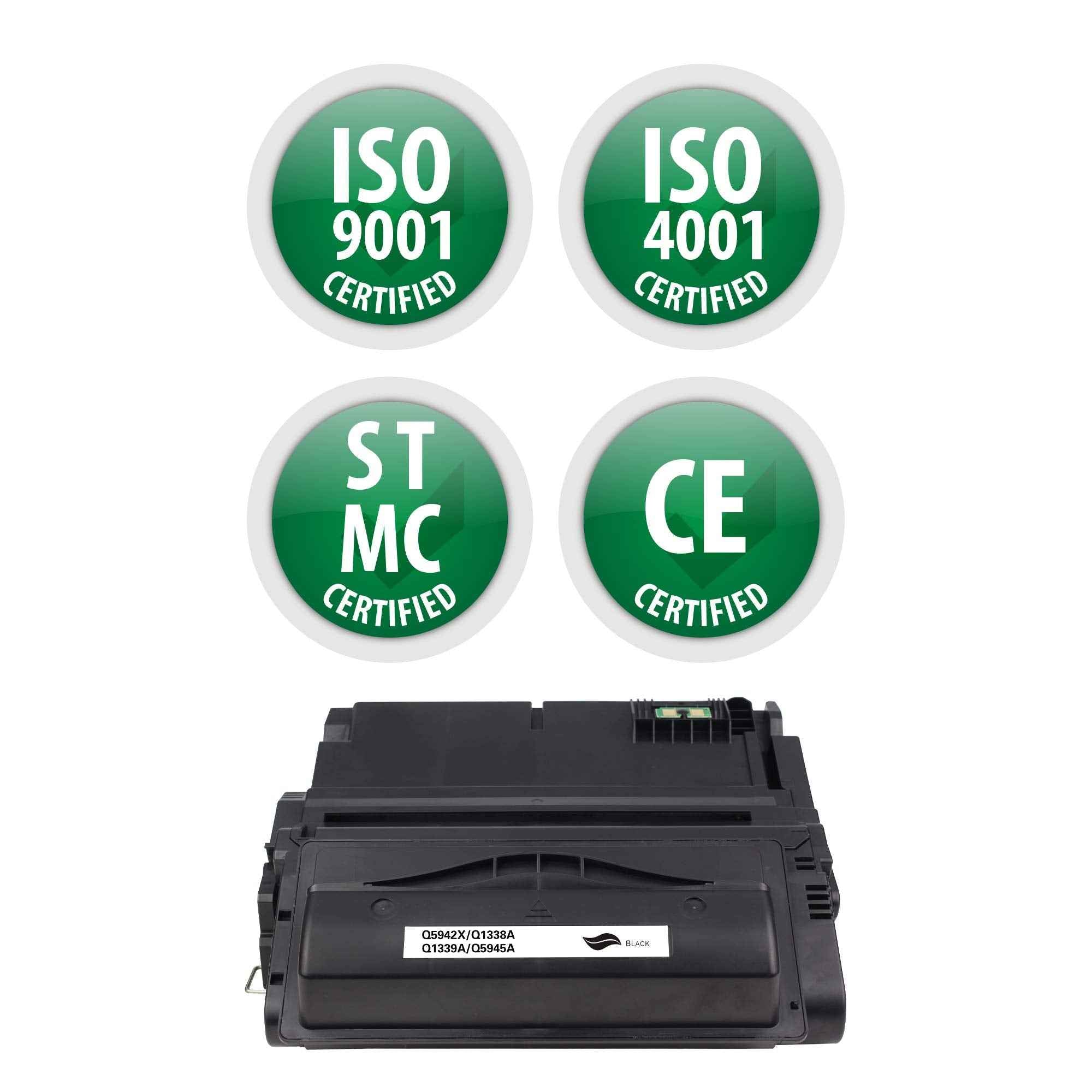 Premium Ink&Toner | Re-Manufactured Toner Cartridge Replacement for Q5942X(Universal with Q1338A/Q1339A/Q5945A) – Standard Yield Laser Printer Cartridge Compatible with HP