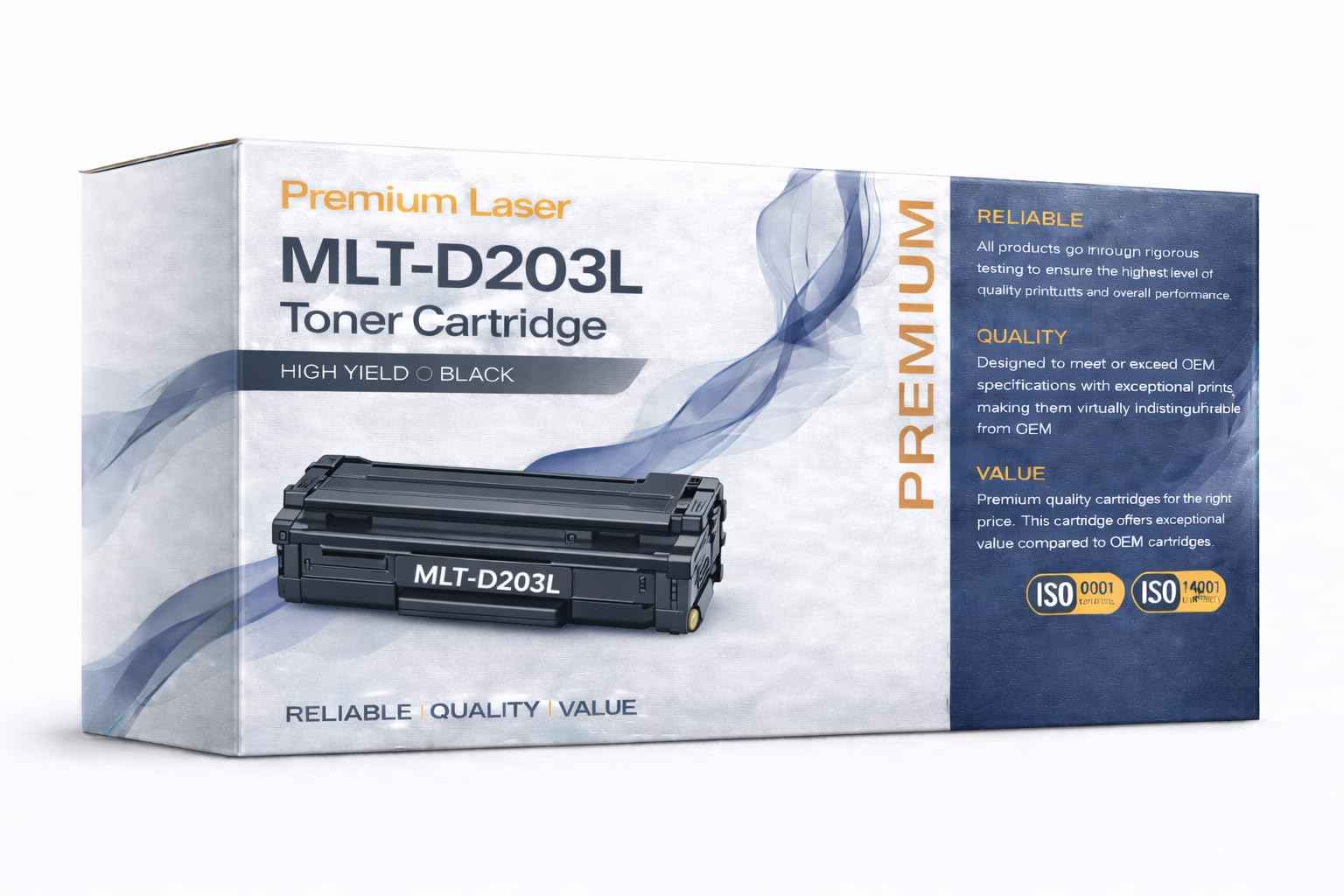 MLT-D203L Toner Cartridge Black, Compatible with Samsung ProXpress SL-M3320ND M3370FD M3820 M3870 M4020 M4070 Series, High Yield, 1-Pack