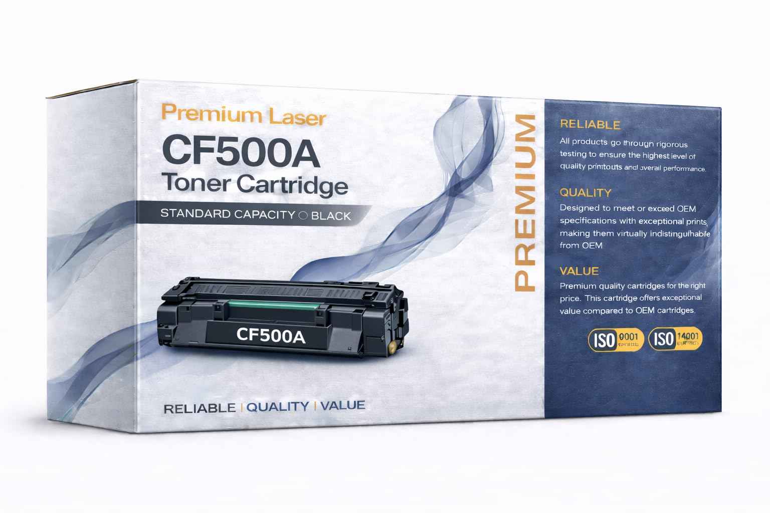 CF500A (202A) Black Toner Cartridge, Compatible with HP Color LaserJet Pro M254dw M254nw MFP M281cdw M281fdw, Standard Yield 1-Pack