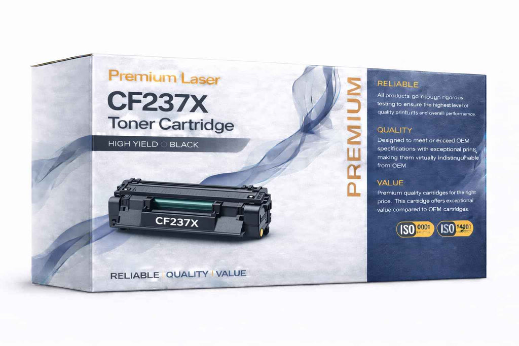 High-yield black CF237X toner cartridge with packaging box, 1-pack
