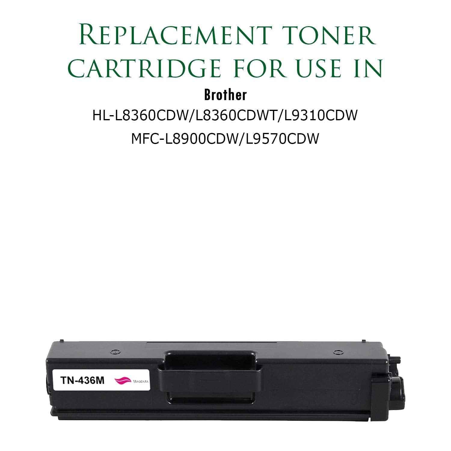 Premium Ink&Toner | Re-Manufactured Toner Cartridge Replacement for TN-436M – Standard Yield Laser Printer Cartridge Compatible with Brother