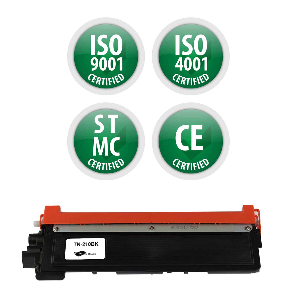 Premium Ink&Toner | Re-Manufactured Toner Cartridge Replacement for TN-210BK – Standard Yield Laser Printer Cartridge Compatible with Brother