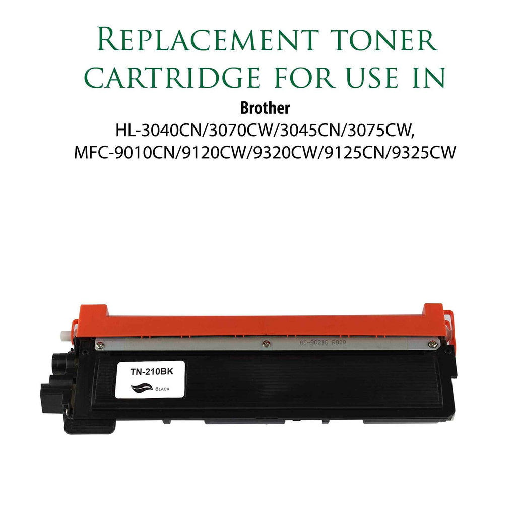 Premium Ink&Toner | Re-Manufactured Toner Cartridge Replacement for TN-210BK – Standard Yield Laser Printer Cartridge Compatible with Brother