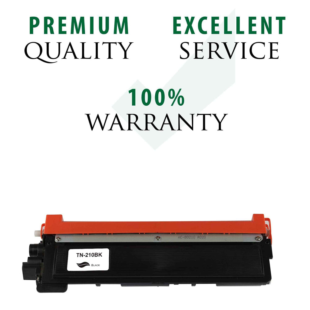 Premium Ink&Toner | Re-Manufactured Toner Cartridge Replacement for TN-210BK – Standard Yield Laser Printer Cartridge Compatible with Brother