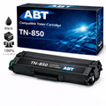 Packaging of the TN850 compatible black toner cartridge, featuring a 100% guarantee.